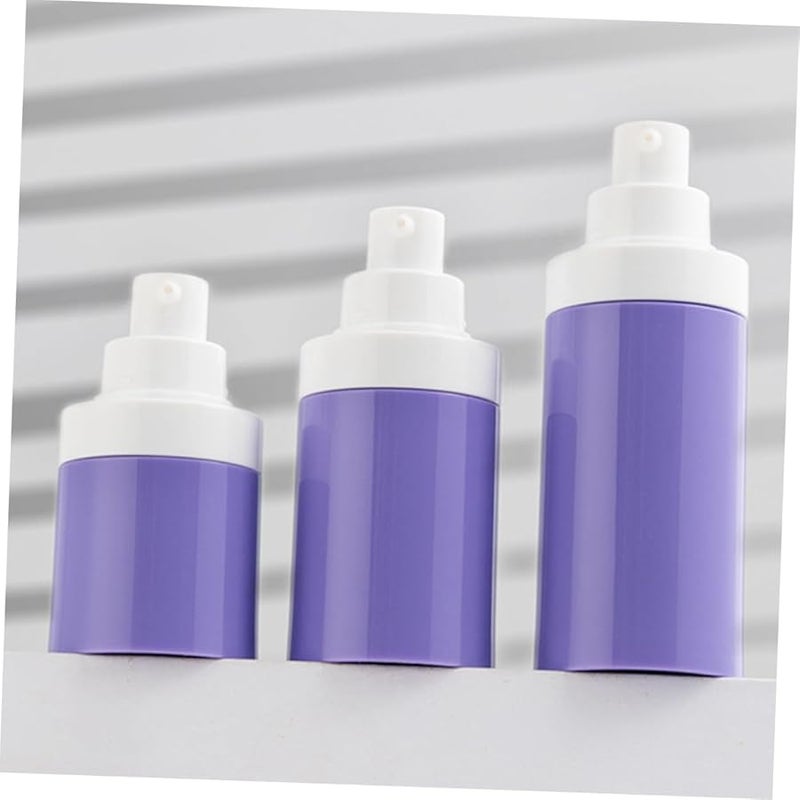 FRCOLOR 3 قطع 15 مل زجاجات مضخة هوائية حجم السفر 8.9x4.1x4.1 سم حاويات أساس مقاومة للتسرب قابلة لإعادة التعبئة - Image 4